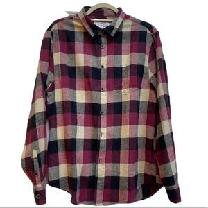 Jachs Red and Tan Plaid Flannel Shirt